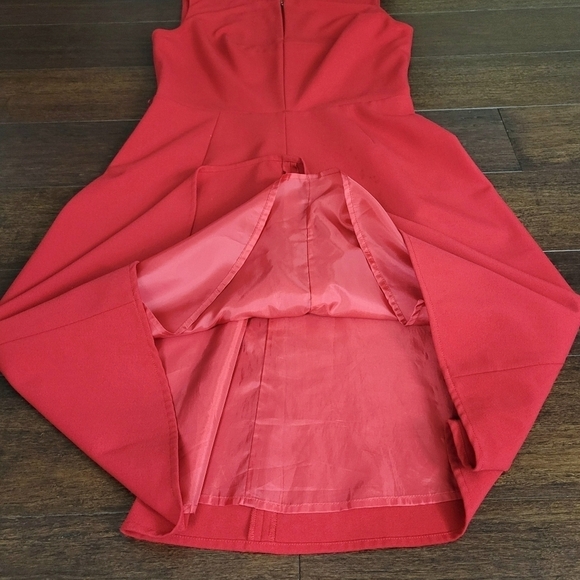 Calvin Klein Women's Red Sleeveless Fit & Flare Knee-Length Modest Dress Size 2 - Picture 7 of 10